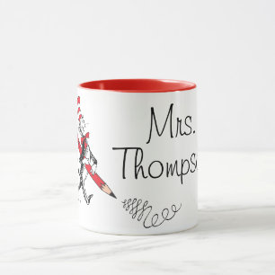 Mug Dr Seuss   Chat dans le nom écrit du Casquette