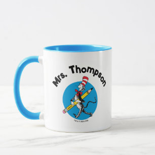 Mug Dr Seuss   Chat dans le nom personnalisé du Casque