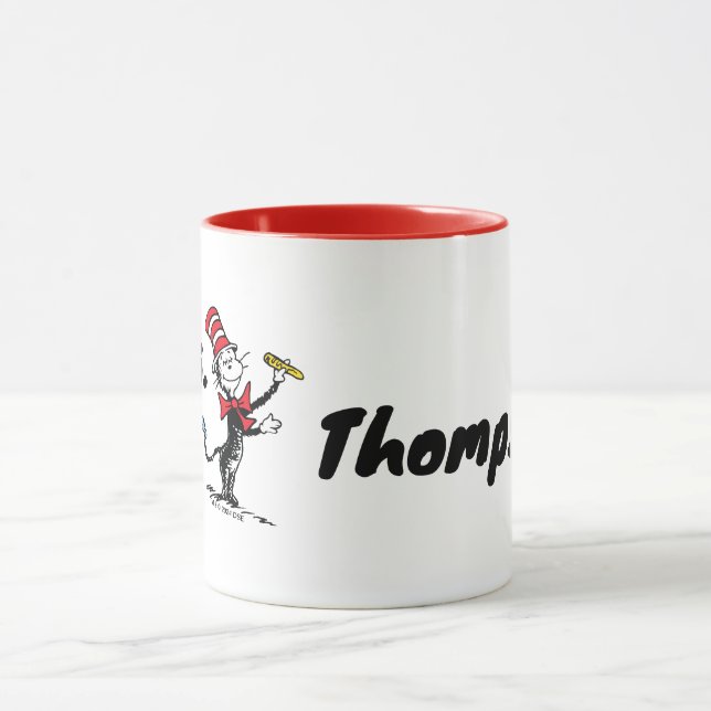 Mug Dr Seuss | Chat dans le nom tiré du Casquette (Centre)