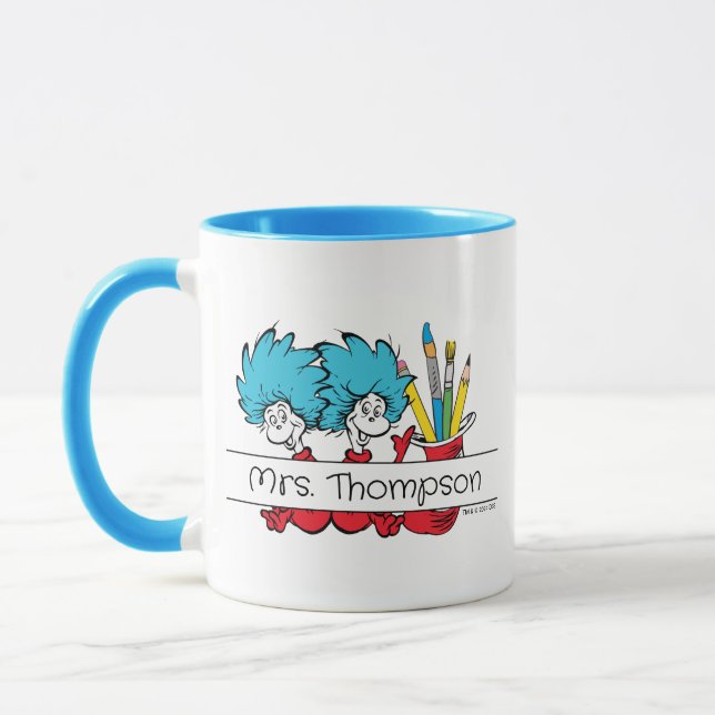 Mug Dr. Seuss | Chose Une Chose Deux Nom de l'enseigna (Gauche)