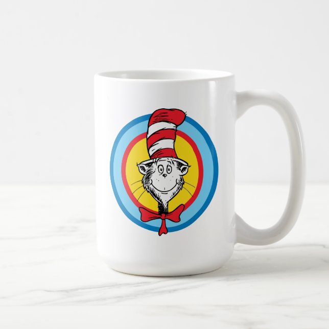 Mug Dr. Seuss | Graphisme de tête de Chat dans le Chap (Droite)