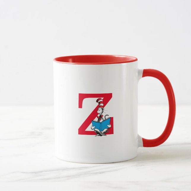 Mug Dr. Seuss Le Chat Chapeauté - Monogramme de lectur (Droite)