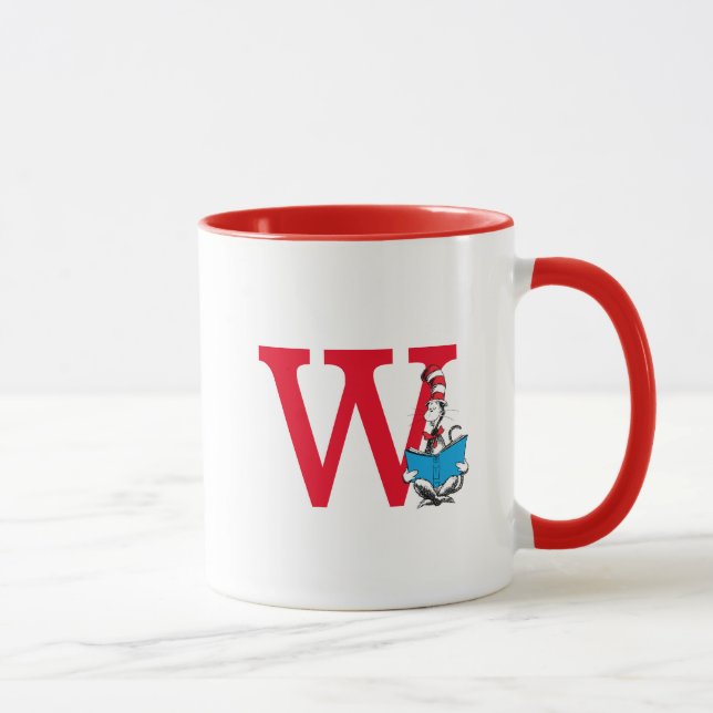 Mug Dr. Seuss Le Chat Chapeauté - Monogramme de Lectur (Droite)