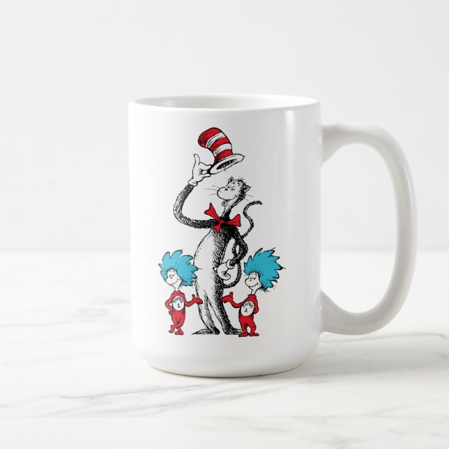 Mug Dr. Seuss | Le Chat dans le Chapeau, Chose Un et C (Droite)