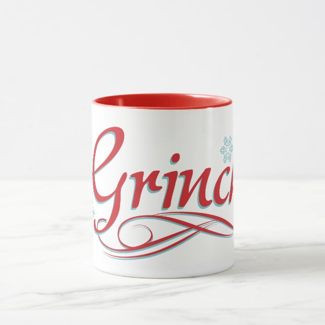 Mug Dr. Seuss | Le Grinch - Script Rouge et Bleu (Centre)