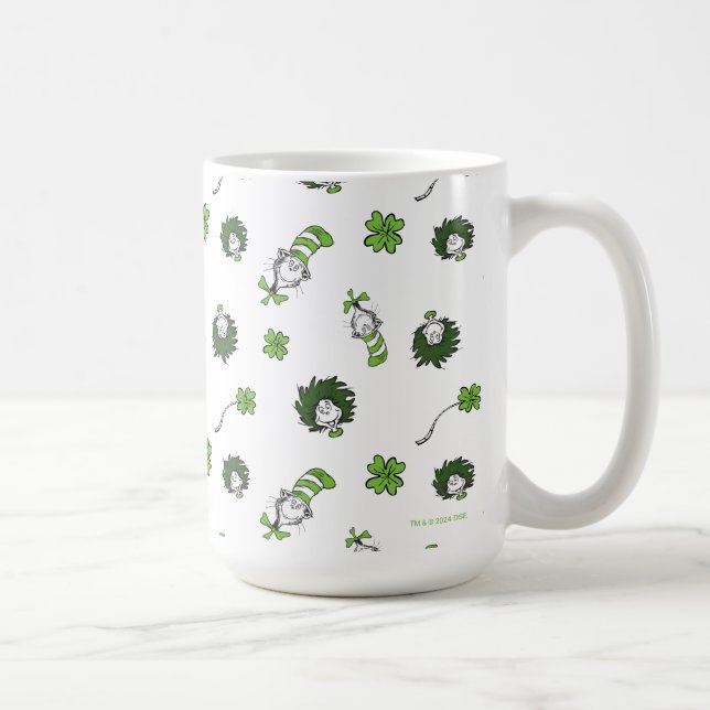 Mug Dr. Seuss | Motif de trèfle du Chat dans le Chapea (Droite)