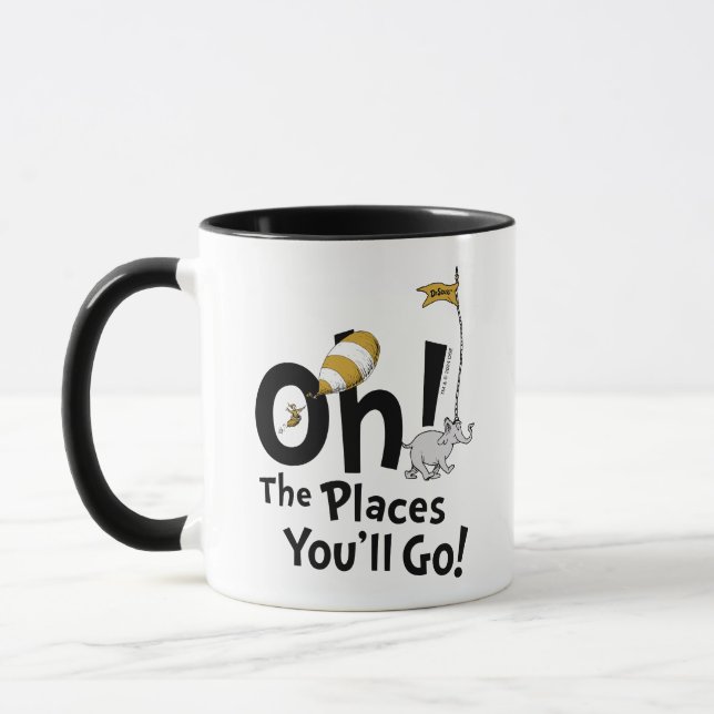 Mug Dr Seuss | Oh, les endroits où vous irez ! Retro (Gauche)