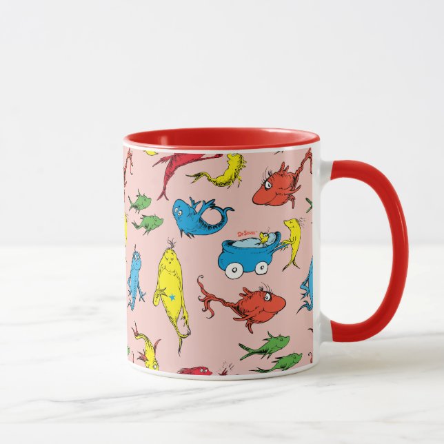 Mug Dr Seuss | Un poisson deux Motifs de poisson (Droite)