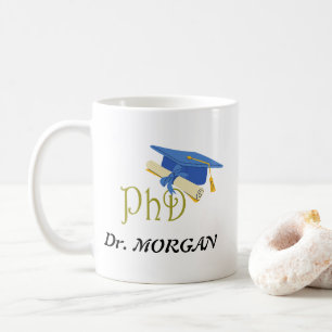 Mug Dr. (Votre nom) Doctorat Fêtes de fin d'études sup