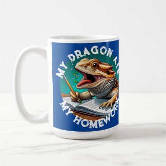 Mug Dragon Barbu Drôle A Mangé Mon Devoir