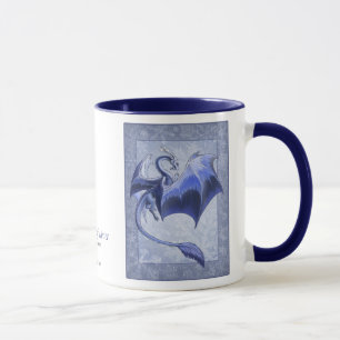 Mug Dragon bleu d'art de nature d'imaginaire d'hiver