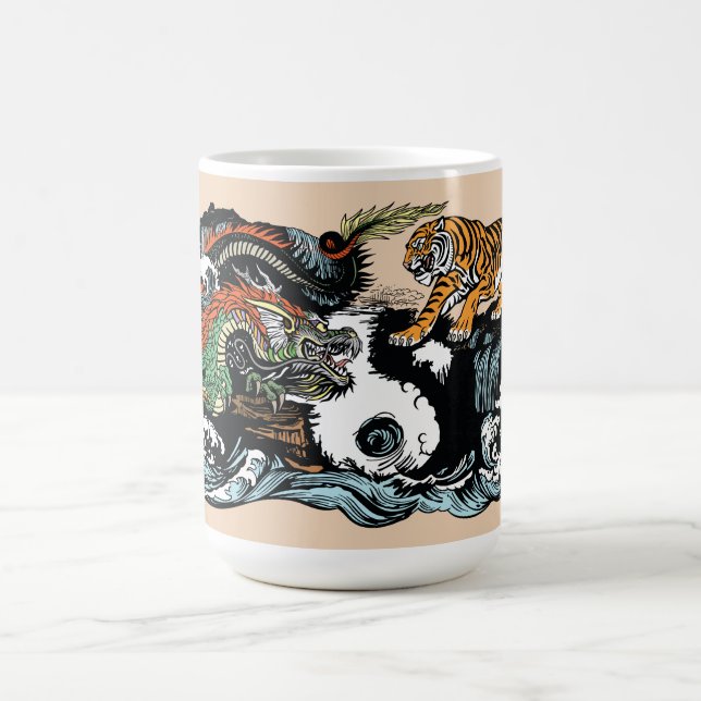 Mug Dragon chinois contre Tigre (Centre)