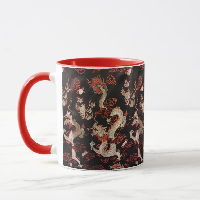 Mug Dragon chinois d'argent (Gauche)