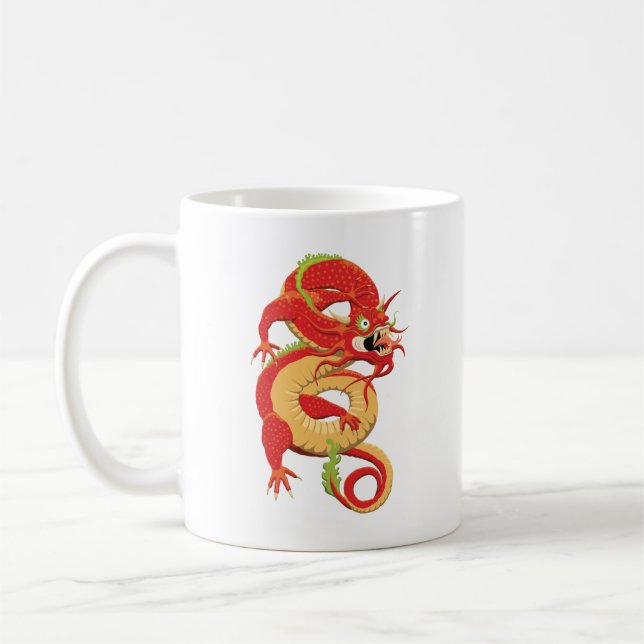 Mug Dragon chinois rouge (Gauche)