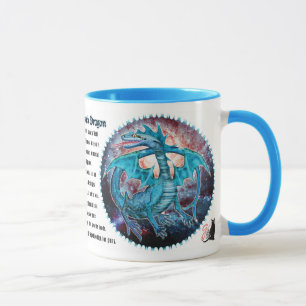 Mug Dragon cosmique Turquoise