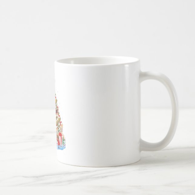 Mug Dragon de Noël à coeur drôle (Droite)