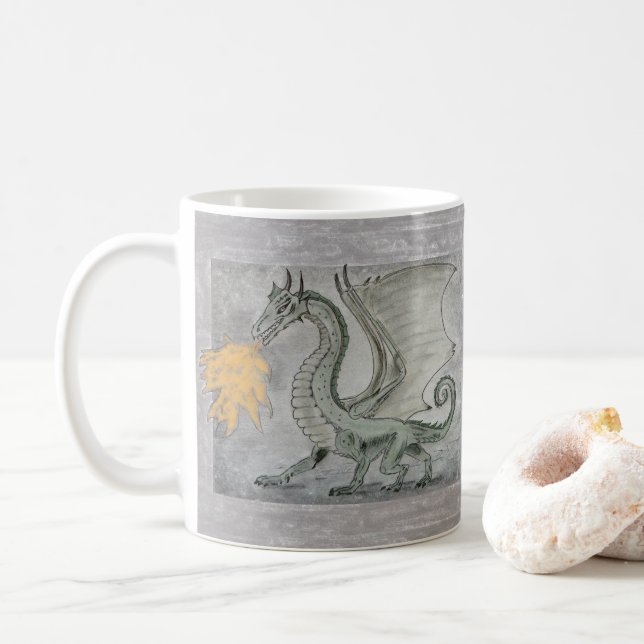 Mug Dragon de respiration incendie (Avec donut)