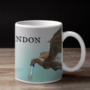 Mug Dragon de respiration incendie Wyvern Personnalisé