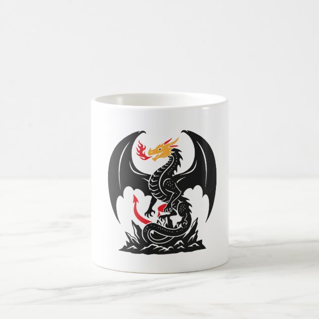 Mug Dragon Fantastique Respirant du Feu Graphique Pers (Centre)