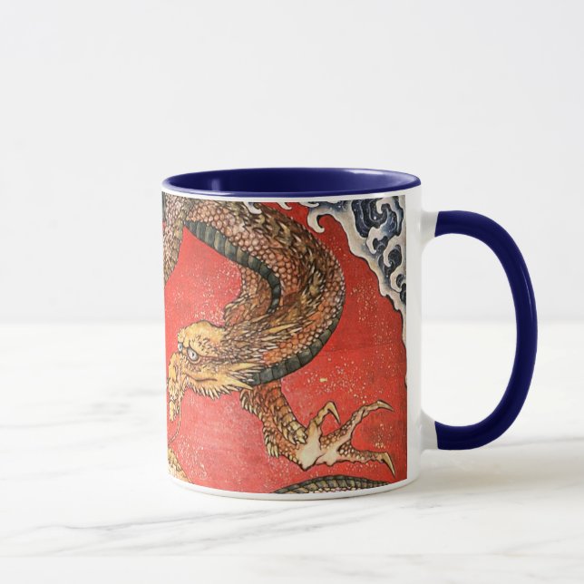 Mug Dragon, Hokusai Art japonais (Droite)