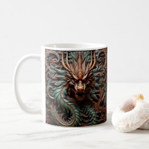 Mug Dragon imprimé en cuir 3D