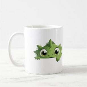 Mug Dragon Peeking Cute adorable Drôle animal caricatu