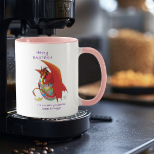 Mug Dragon rouge aux oeufs de Pâques