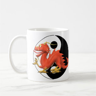 Mug Dragon rouge de Yin-yang