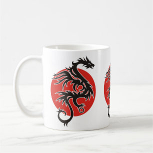 Mug Dragon Sun - noir rouge blanc + vos idées