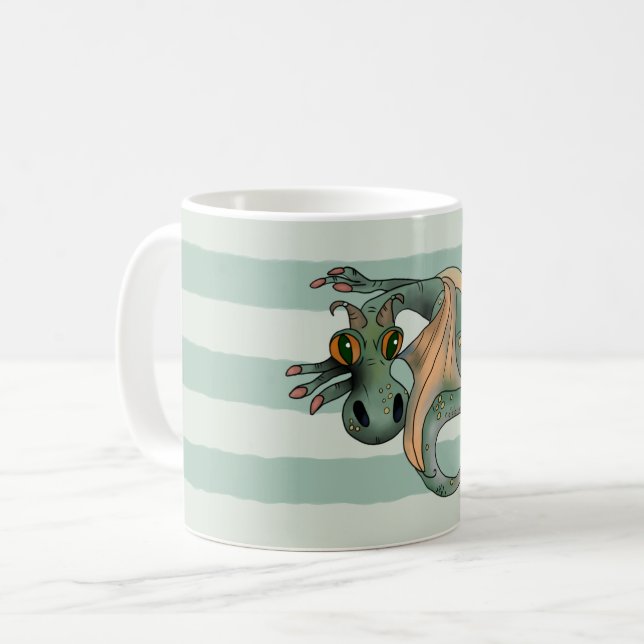 Mug dragon vert,   (Devant gauche)