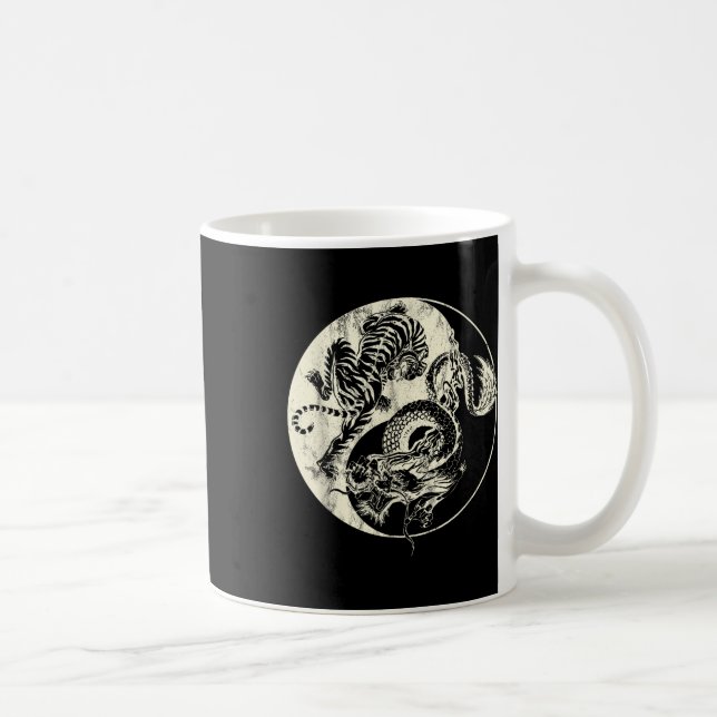 Mug Dragon Vs Tiger Tattoo ! Yin Et Yang Beast Combigh (Droite)