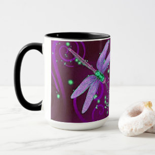 Mug Dragonflies Purple Dreams Combo 15oz
