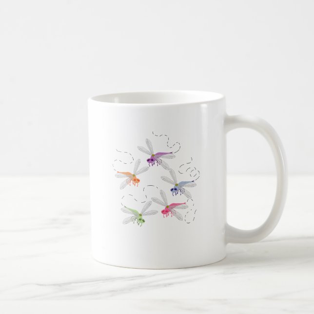 Mug Dragonflies Whimsical Cartoon Art (Droite)