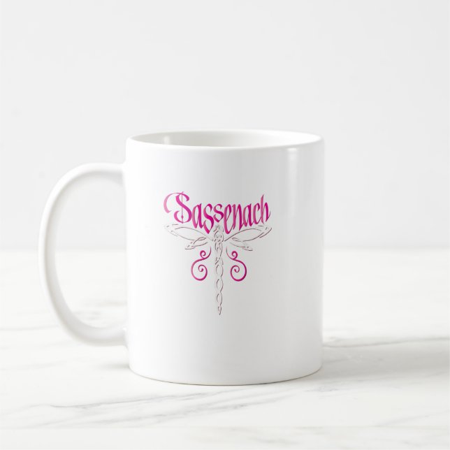 Mug Dragonfly Celtic Pink  (Gauche)