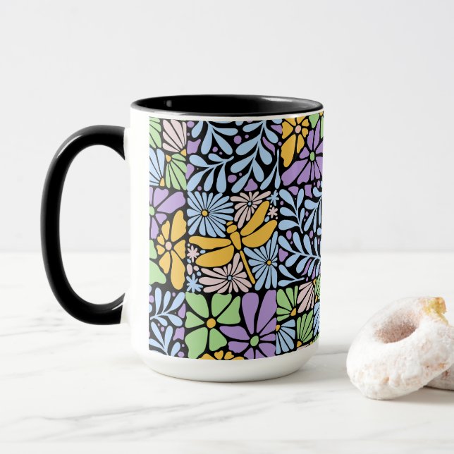 Mug Dragonfly Dans Le Jardin Botanique (Avec donut)
