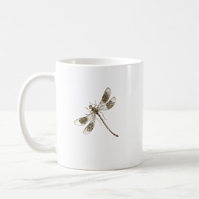 Mug Dragonfly Empreinte de léopard Tirage Nymphe Amour (Gauche)