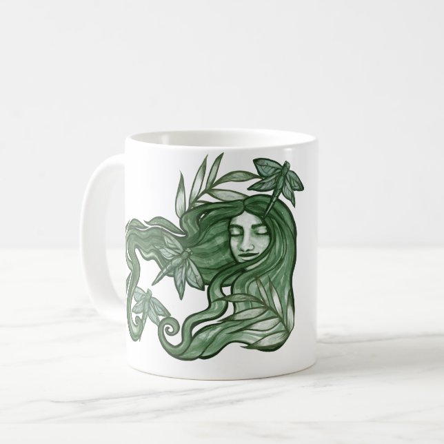 Mug Dragonfly Goddess Art Dragonlies (Devant gauche)
