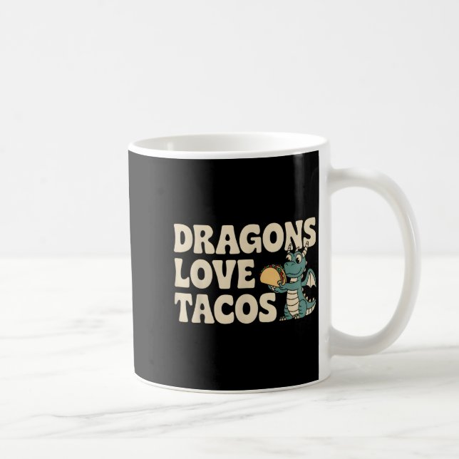Mug Dragons aiment les tacos Mignon Cinco De Mayo Nour (Droite)