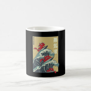 Mug Dragons surfant Grande vague au large de Kanagawa