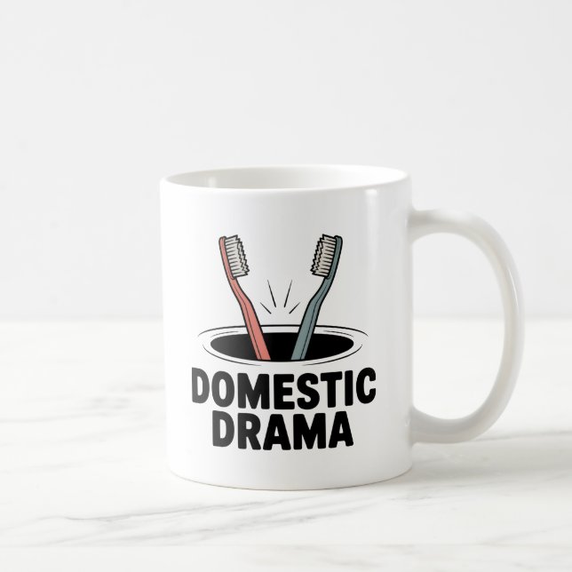 Mug Drame domestique | Chaos relationnel avec humour   (Droite)
