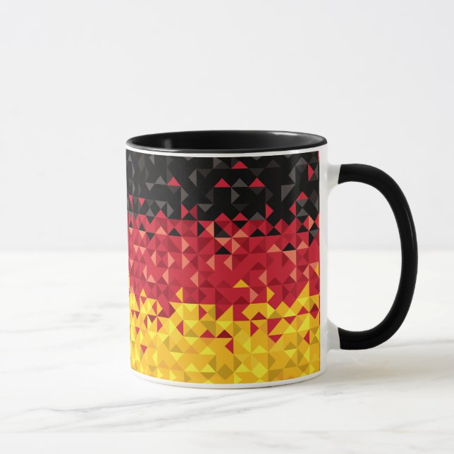 Mug Drapeau abstrait de l'Allemagne, couleurs (Droite)