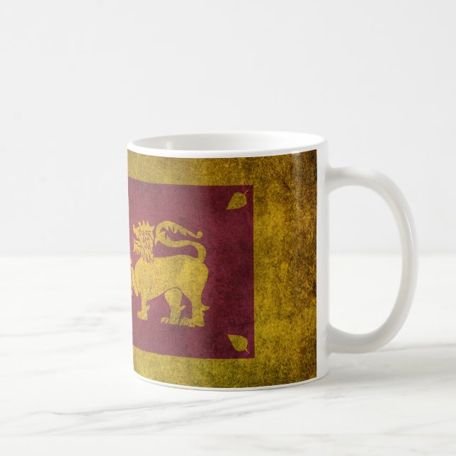 Mug Drapeau affligé par cru du Sri Lanka (Droite)
