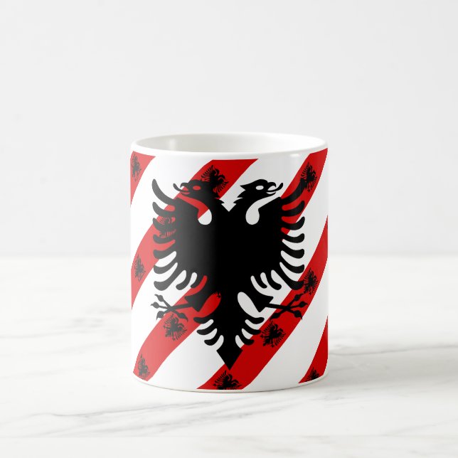 Mug Drapeau albanais de rayures (Centre)