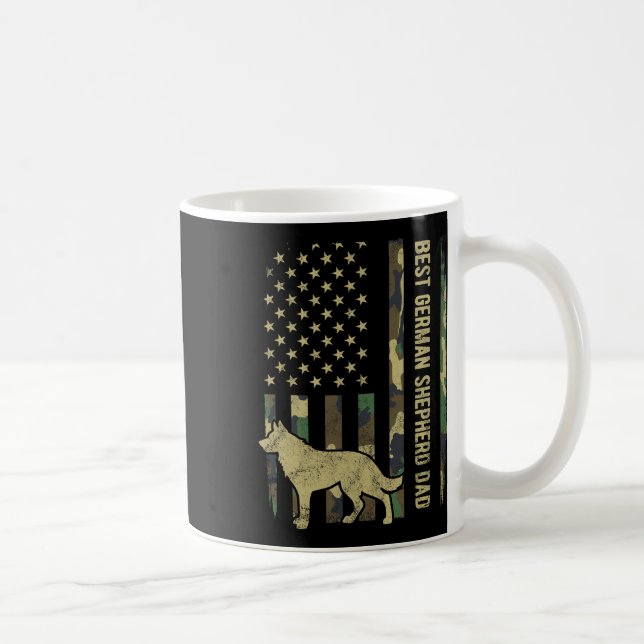 Mug Drapeau allemand Chien père Camouflage Drapeau amé (Droite)