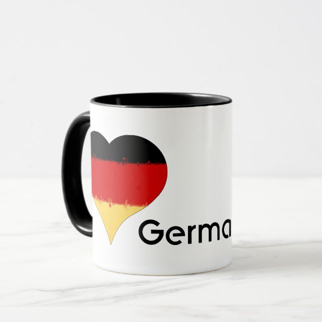 Mug Drapeau allemand I Heart Allemagne (Devant gauche)