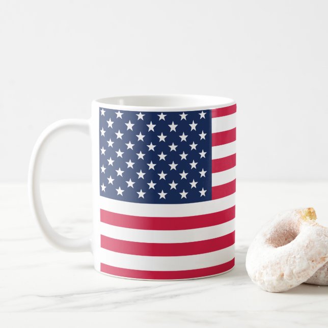 Mug Drapeau américain (Avec donut)