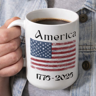 Mug Drapeau américain 1776 à 2026 États-Unis 250e anni