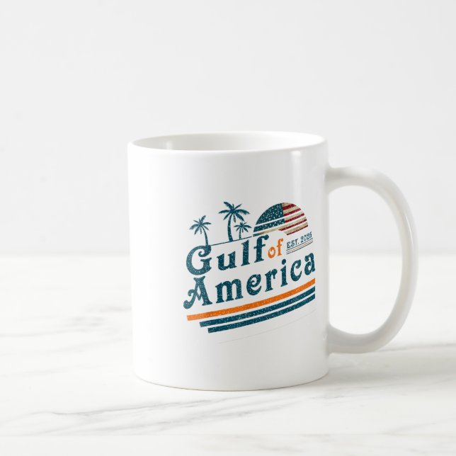 Mug Drapeau Américain 2025 Golfe Rétro Mexique (Droite)