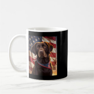 Mug Drapeau Américain 4 Juillet Chien Chocolat América