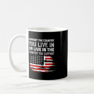 Mug Drapeau Américain 4 Juillet Soutenez Le Pays Vous